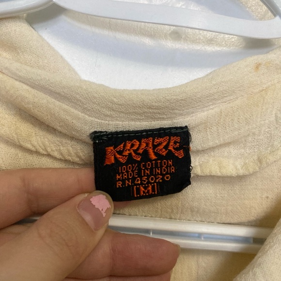 Authentic 1970s linen hippie shirt purchased from original owner - Picture 4 of 5